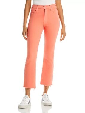 MOTHER Coral The Hustler Fray Ankle Jeans